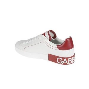 Dolce & Gabbana Red Details Portofino Sneakers